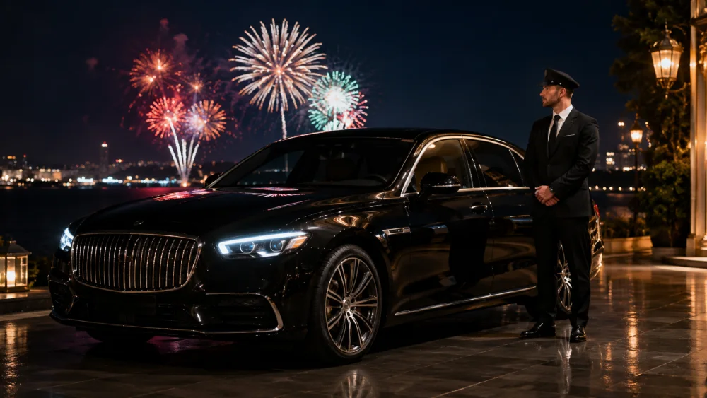 Luxury Sedan — black, chauffeur-driven